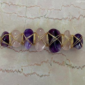 Pink & Purple Quartz Barrette